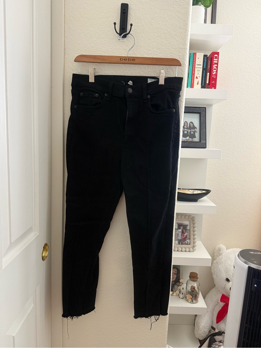 Rag & Bone Black High-Rise Slim Jeans